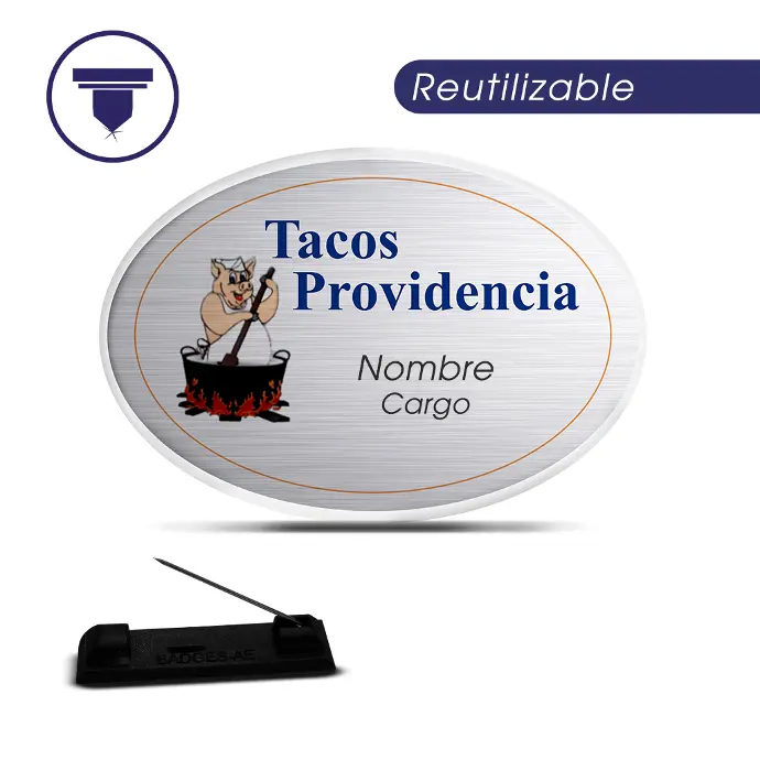 GAF-18 Gafete reutilizable ovalado