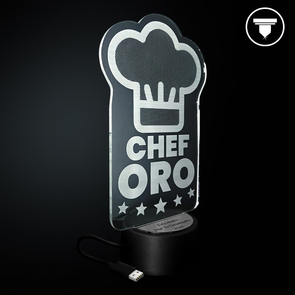 REC-13 Reconocimiento de Acrílico base circular luminosa