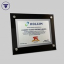 REC-15 Reconocimiento Acrílico acabado Esmerilado