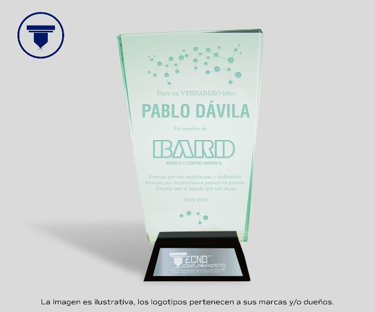 [REC-34-JADE] REC-34-JADE Reconocimiento Jade copa. (Sandblast, Base Negro mate)