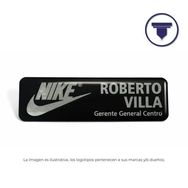 [GAF-03-Alfiler-Negro] GAF-03 GAFETE ACABADO METÁLICO. (Grabado láser, Broche de Alfiler de seguridad, Anodizado Negro Destape Espejo)
