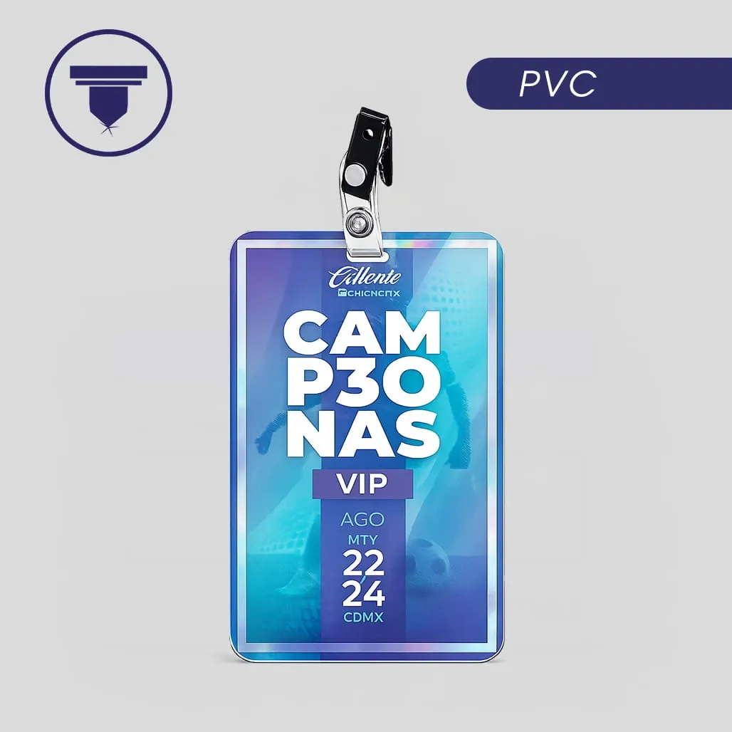 GAF-30 GAFETE DE PVC 8.5 x 5.5 CM.