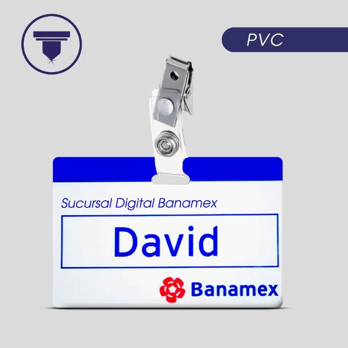 [GAF-32] GAF-32 Gafete de PVC (Digital, Sólo Frente)