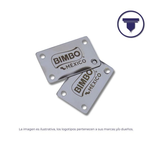 [PL-02-Láser-Colocada-Nombre] PL-02 PLACA NIQUELADA 5x3 CM. (Grabado láser, Colocada, PL Personalizado-Nombre)