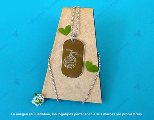 PL-06 Placa niquelada tipo militar