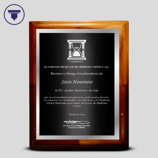 REC-01 Reconocimiento clásico con grabado punta diamante.
